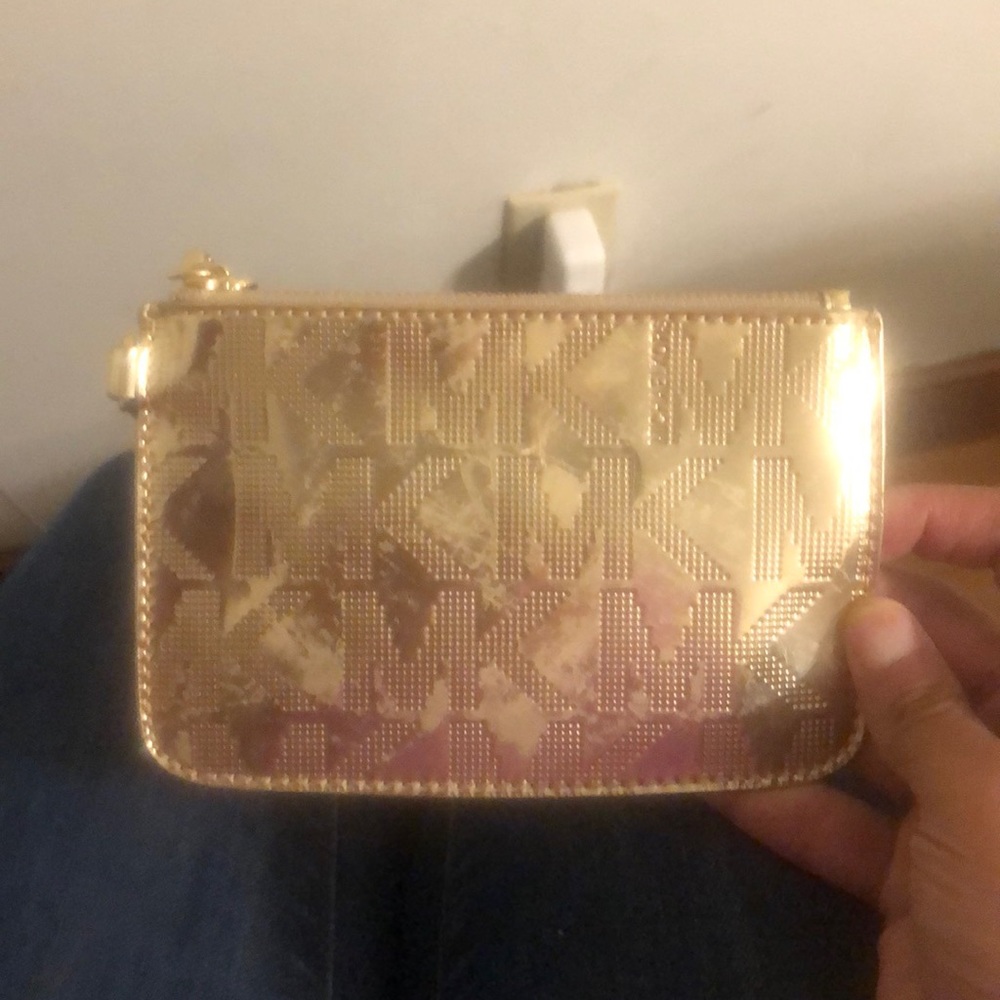 Michael Kors Gold metallic wristlet